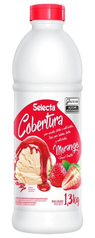 Cobertura Para Sorvete Selecta 1,3 Kg - Morango
