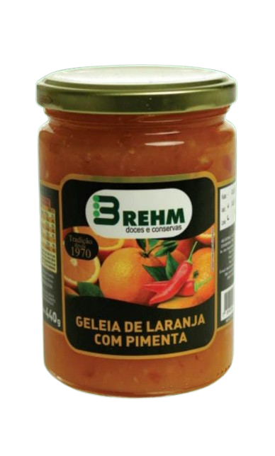 Geleia Com Pimenta Brehm Vidro 440Gr - Laranja