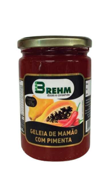 Geleia Com Pimenta Brehm Vidro 440Gr - Mamao