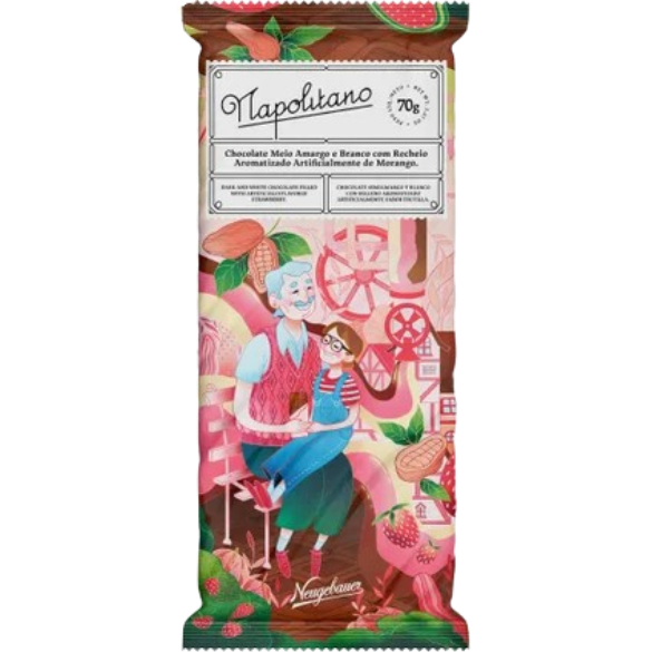 CHOCOLATE BARRA NAPOLITANO DP12 70G - CX4DP