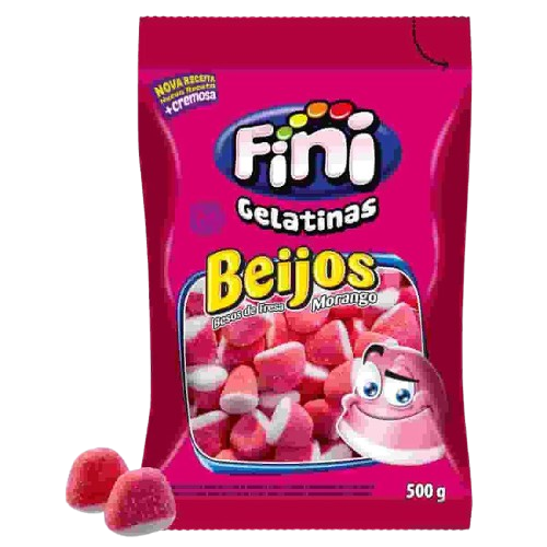 Bala Gelatina Fini 500 Gramas - Beijos