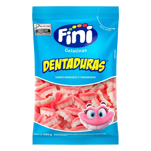 Bala Gelatina Fini 500 Gramas - Dentadura