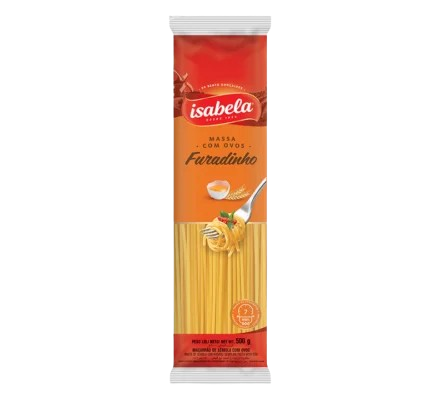 Massa Com Ovos Furadinha Isabela 500 Gramas