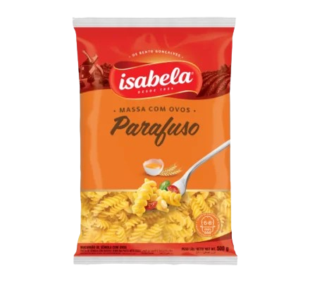 Massa Com Ovos Parafuso Isabela 500 Gramas