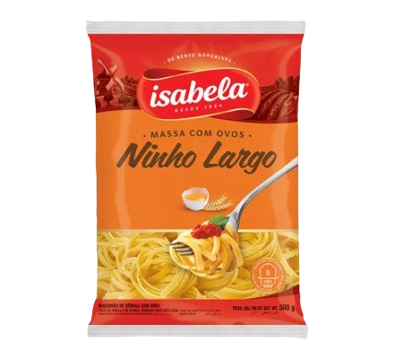 Massa Com Ovos Ninho Largo Isabela 500 Gramas