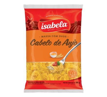 Massa Com Ovos Cabelinho Anjo Isabela 500 Gramas