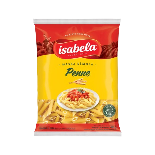 Massa Semola Penne Isabela 400 Gramas