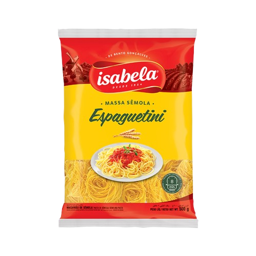 Massa Semola Espaguetini Isabela 500 Gramas