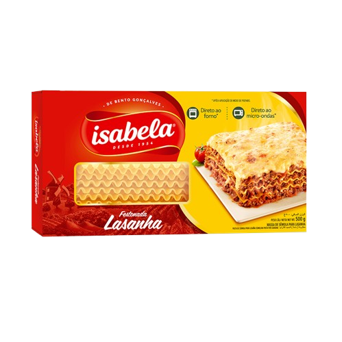 Massa Semola Lasanha Isabela 500 Gramas