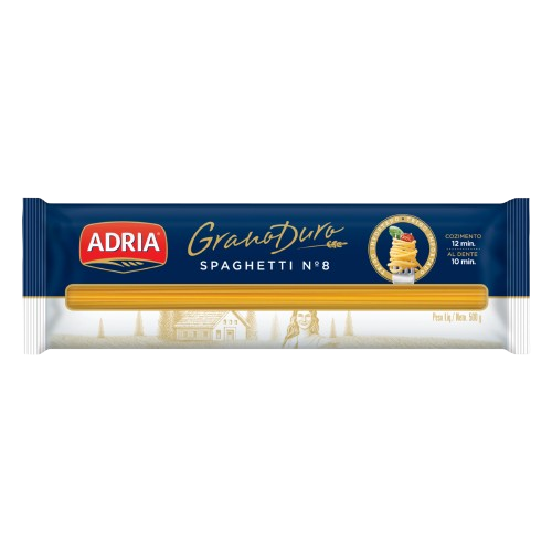 Massa Grano Duro Espaguete Adria 500 Gramas