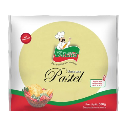 Massa Fresca Pastel Dg Ditalia 500 Gramas