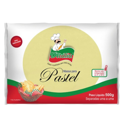 Massa Fresca Pastel Dl Ditalia 500 Gramas