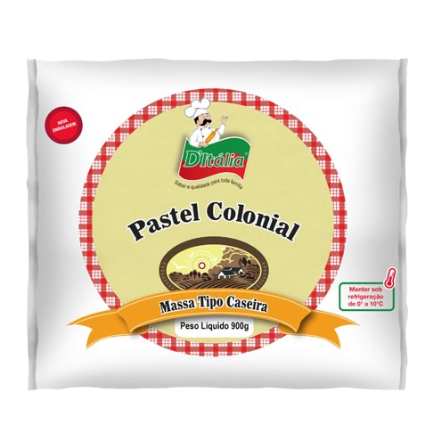 Massa Fresca Pastel Colonial Ditalia 900 Gramas - Dg