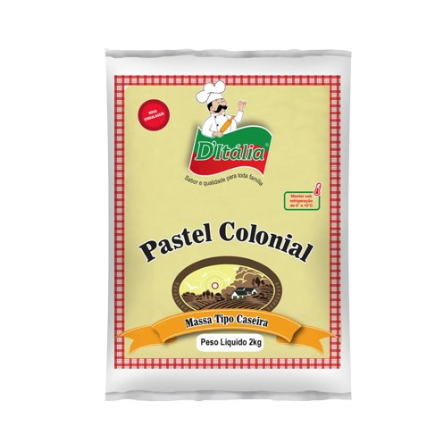 Massa Fresca Pastel Colonial Ditalia 2 Kg - Quadrada