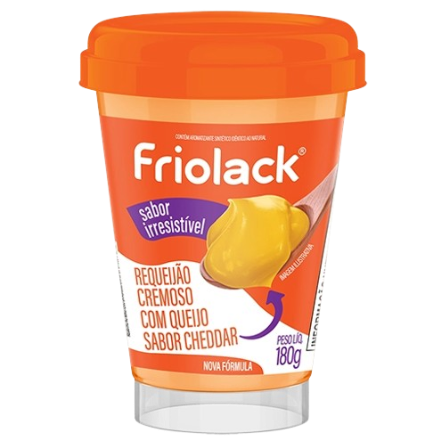 Requeijão Copo Friolack 180 Gramas - Cheddar