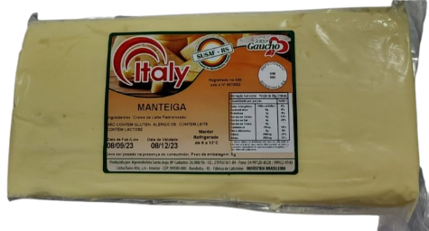 Manteiga Comum Bloco Italy 2 Kg - S/Sal Cx+/-20K