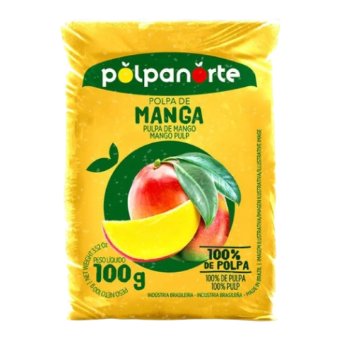 Polpa Fruta Congelado Polpanorte 100 Gramas - Manga