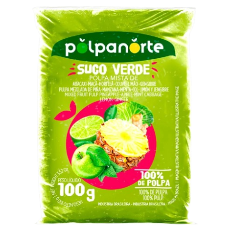 Polpa Fruta Congelado Polpanorte 100 Gramas - Suco Verd