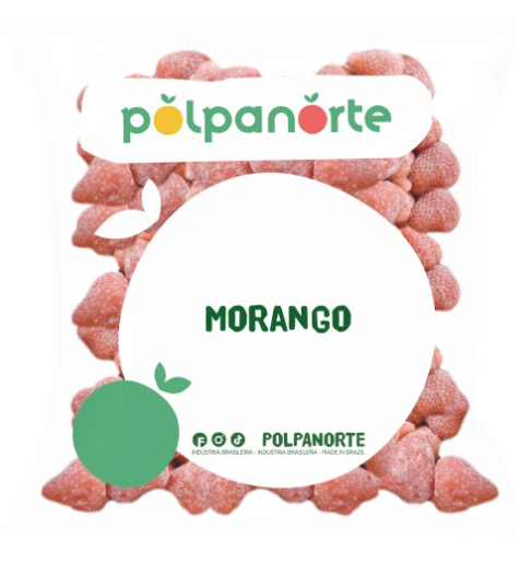 Fruta Granel Congelado Polpanorte 1,02 Kg - Morango