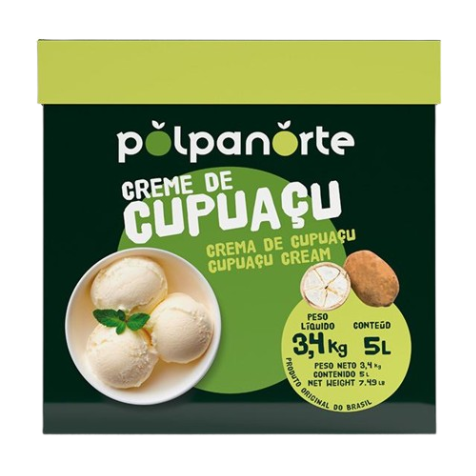 Creme Cupuacu Congelado Polpanorte 3,4 Kg - 5 Litros - Caixa