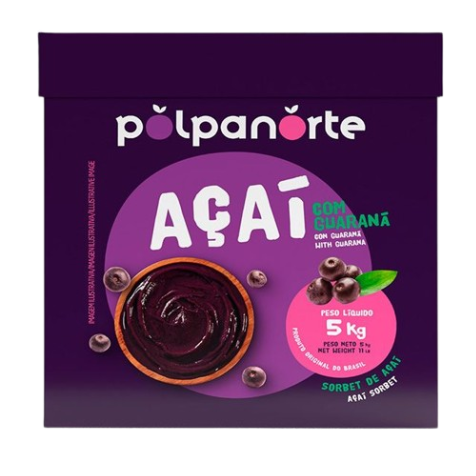 Açai Congelado Polpanorte Caixa 5 Kg - Tradicional