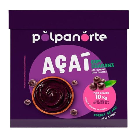 Açai Congelado Polpanorte Caixa 10 Kg - Tradicional
