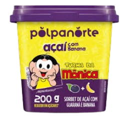 Açai Turma Da Monica Polpanorte Pote 200 Gramas - Banana