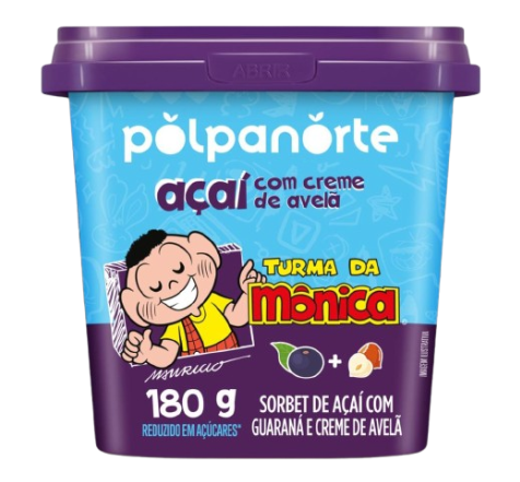 Açai Turma Da Monica Polpanorte Pote 180 Gramas - Crm Avelã