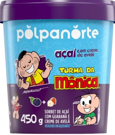 Açai Turma Da Monica Polpanorte Pote 450 Gramas - Crm Avelã