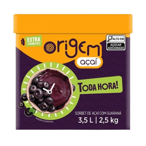 Açai Origem Polpanorte Caixa 2,5 Kg - 3,5L - Toda Hora