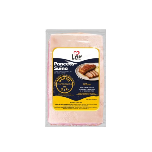 SUINO PANCETA LAR +/-1KG PCT - CX+/-16KG