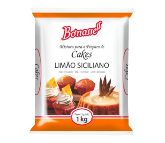 MISTURA CAKE BONASSE 1KG - LIMAO SIC FD12