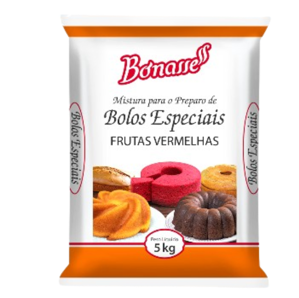 MISTURA BOLO BONASSE PCT 5KG - FRUTA VERMELHA