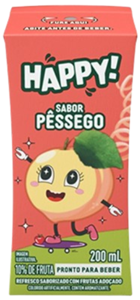 BEB SUCO HAPPY ALIANCA TP 200ML - PESSEGO CX24